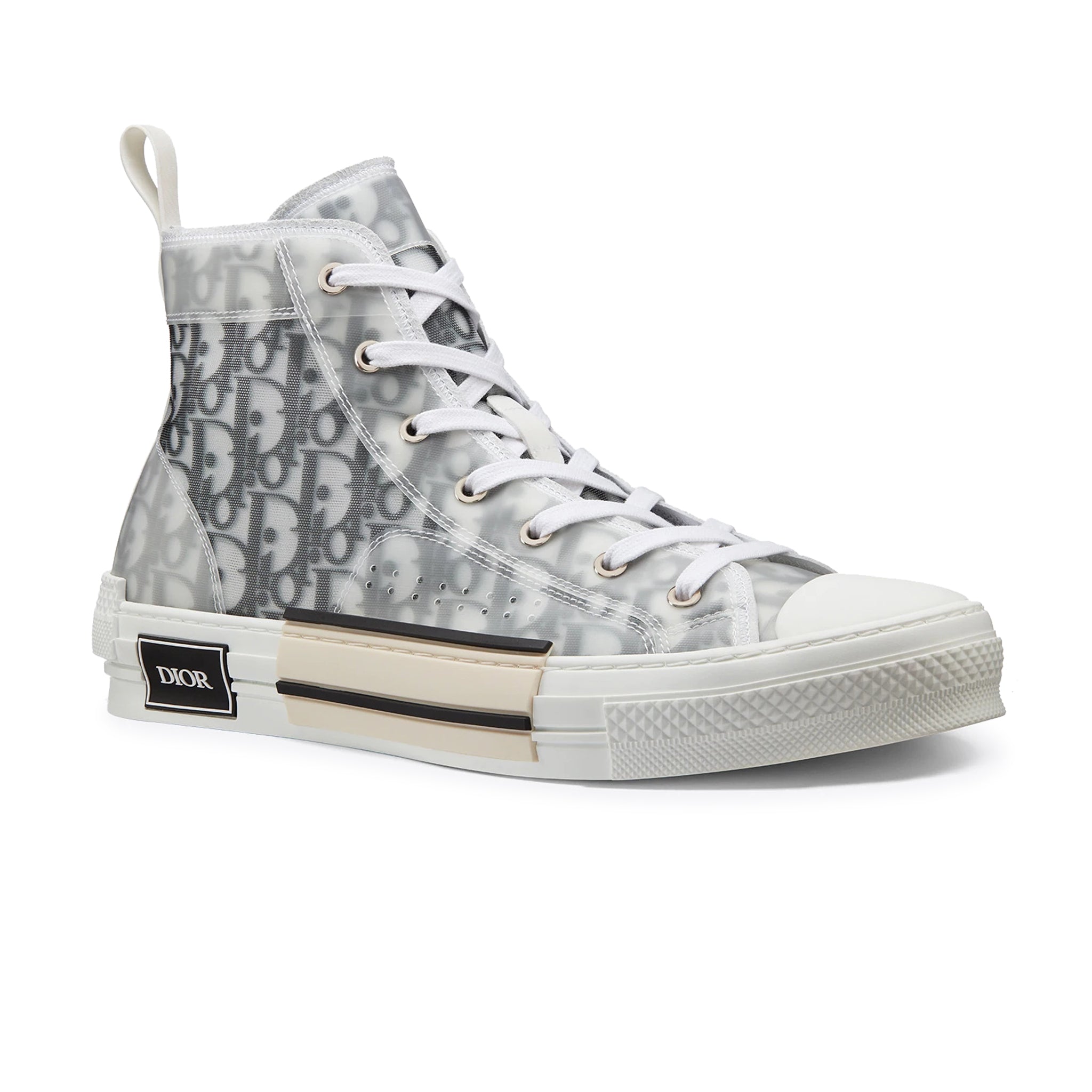 Image of Dior B23 Dior Oblique High White Sneaker